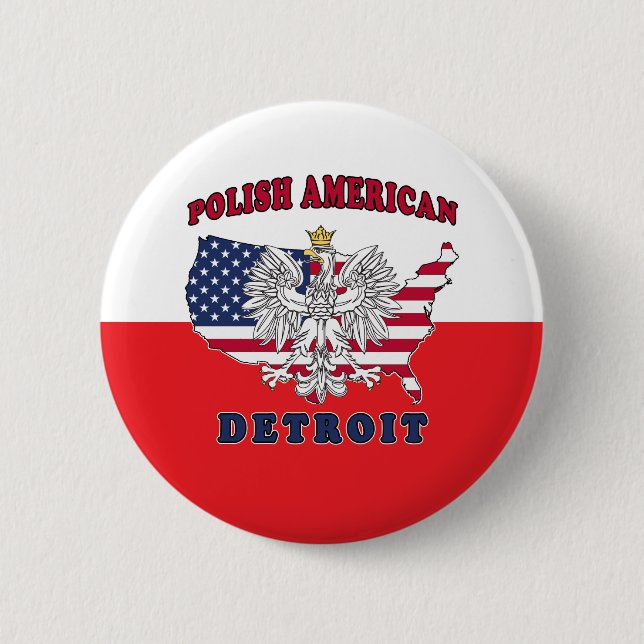 Detroit Michigan Polish Button (Vorderseite)
