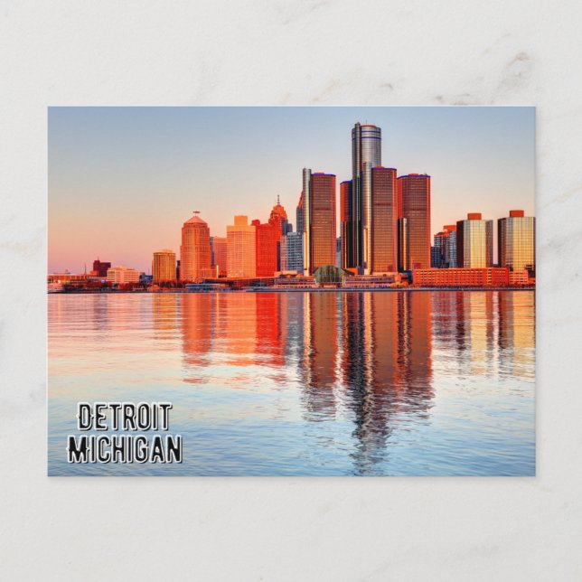 Detroit Michigan Postcard Postkarte (Vorderseite)
