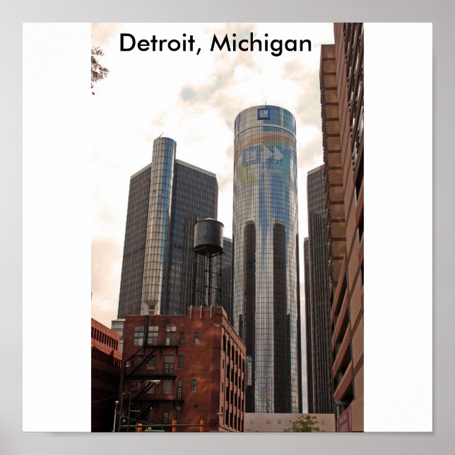 Detroit, Michigan-Poster Poster (Vorne)