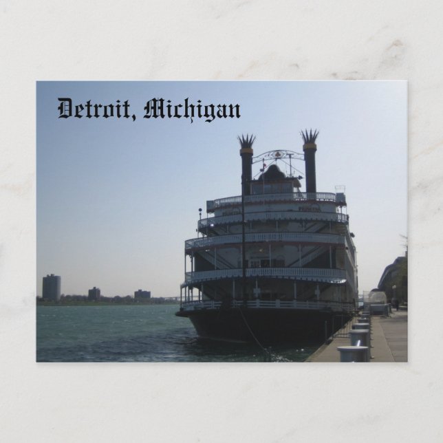 Detroit, Michigan Postkarte (Vorderseite)