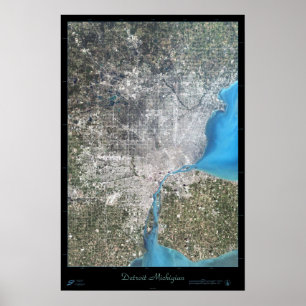 Detroit, Michigan-Satellitenposter Poster