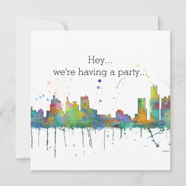 DETROIT, MICHIGAN SKYLINE (Vorderseite)