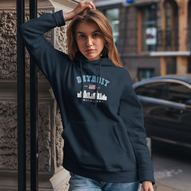 Detroit Michigan Skyline City Hoodie (Von Creator hochgeladen)