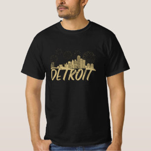 Detroit Michigan Skyline T-Shirt