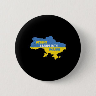 Detroit Michigan steht mit der Ukraine  Button
