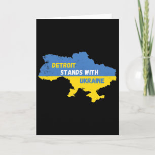 Detroit Michigan steht mit der Ukraine  Karte
