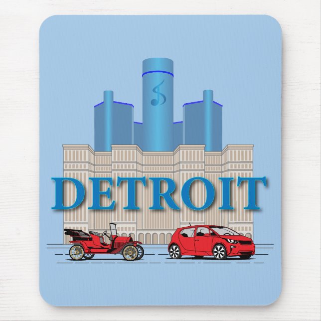 Detroit Michigan United Staaten Mousepad (Vorne)