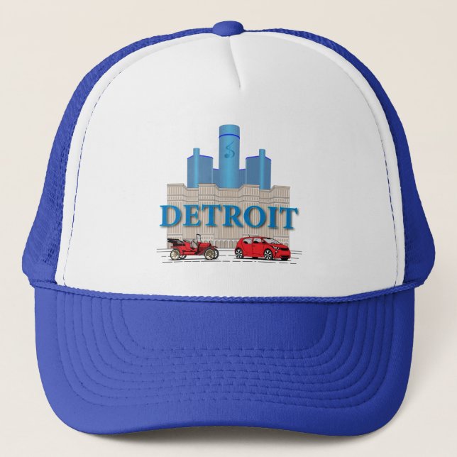 Detroit Michigan United Staaten Truckerkappe (Vorderseite)