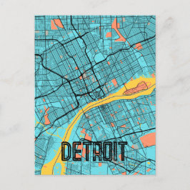 Detroit, Michigan USA Aquamarine Postkarte