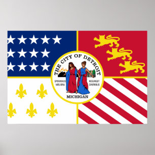 Detroit, Michigan, Vereinigte Staaten Poster