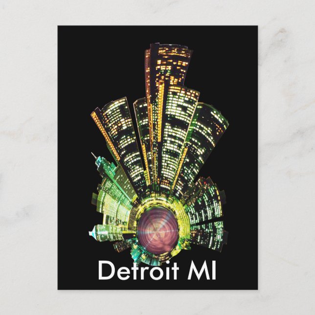 DETROIT MINI PLANET POSTKARTE (Vorderseite)