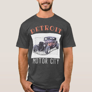 Detroit Motor city, American Frisierte Auto Muscar T-Shirt