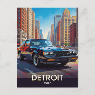 Detroit Motor City Performance 1987 Michigan Postkarte