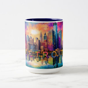 Detroit Motor City Zweifarbige Tasse