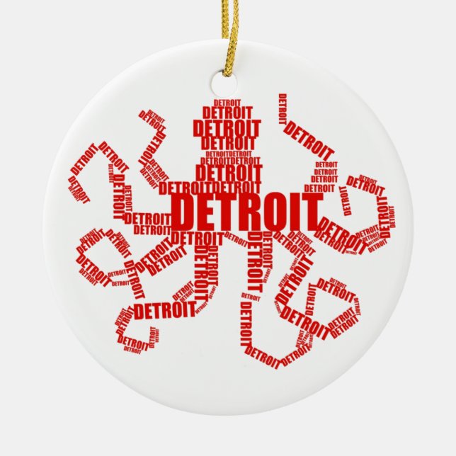 Detroit Octopus Keramikornament (Vorne)