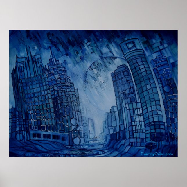 Detroit on Rocks II - Canvas Print Poster (Vorne)