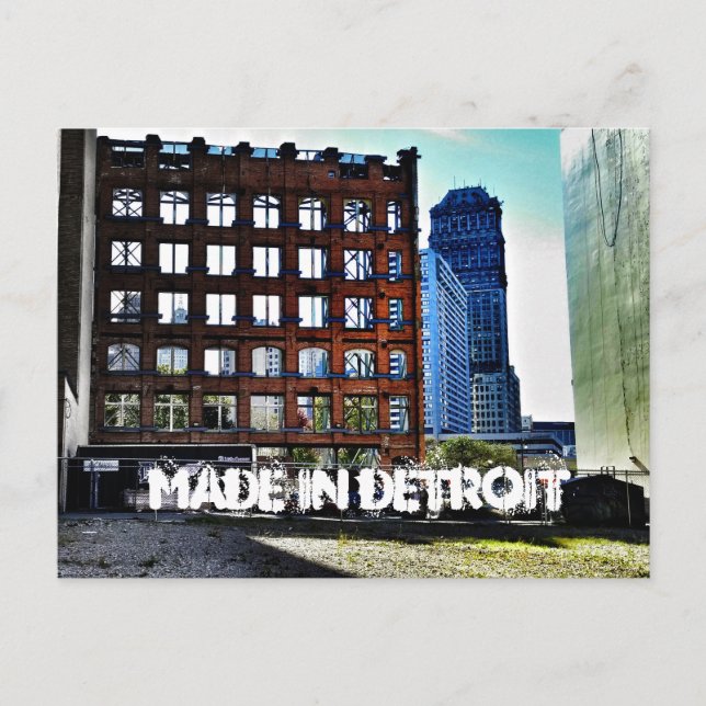 Detroit Postcard Postkarte (Vorderseite)