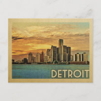 Detroit Postkarte