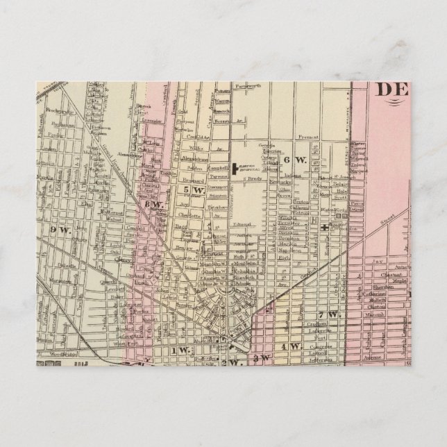 Detroit Postkarte (Vorderseite)