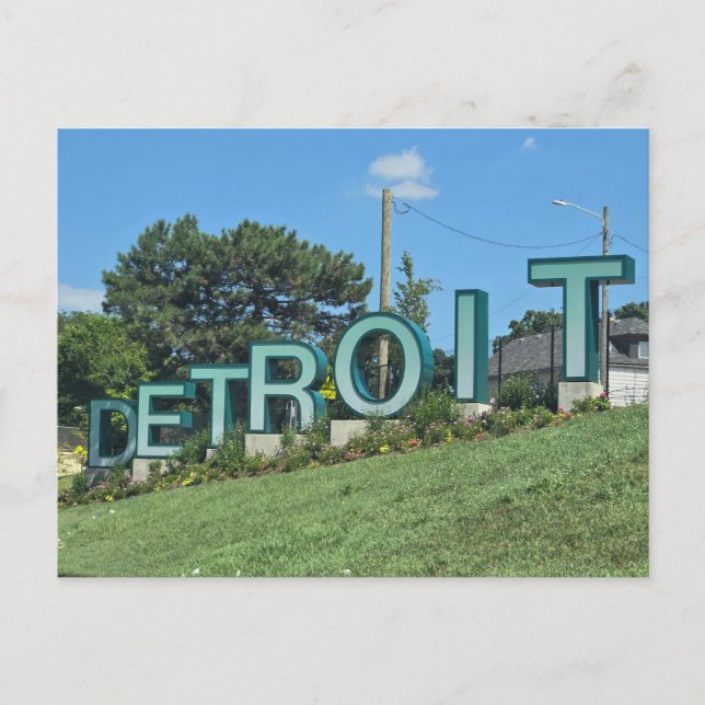 Detroit Postkarte (Vorderseite)