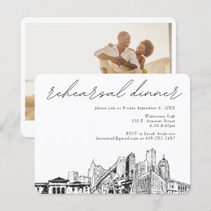 Detroit Probe Dinner Hochzeitskarte Begleitkarte