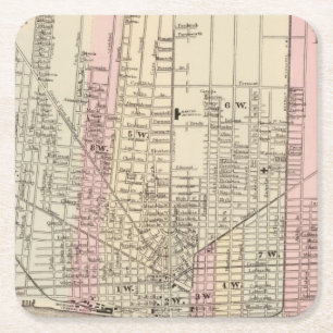 Detroit Rechteckiger Pappuntersetzer