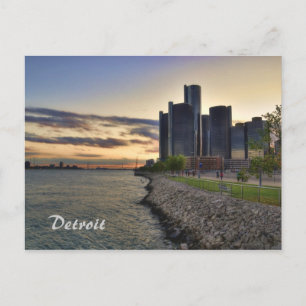 Detroit Riverfront Postkarte