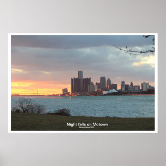 Detroit Riverscape Poster