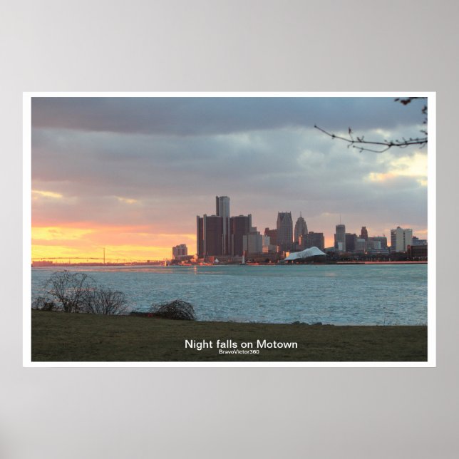 Detroit Riverscape Poster (Vorne)