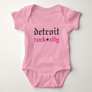 Detroit Rock City Pink Baby Girl Baby Strampler