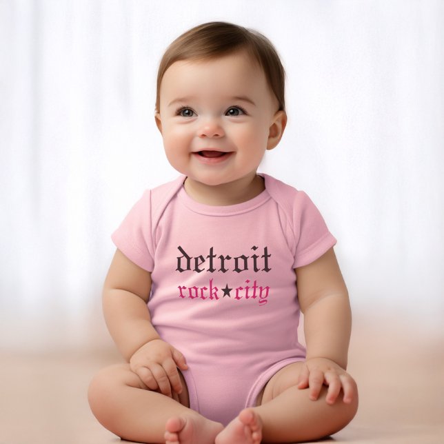 Detroit Rock City Pink Baby Girl Baby Strampler (Von Creator hochgeladen)