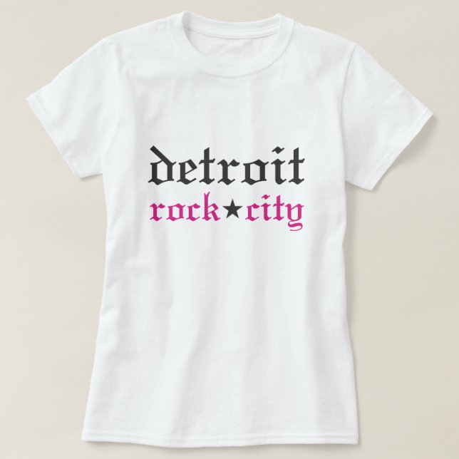 Detroit Rock City Pink Black Women's T-Shirt (Design vorne)