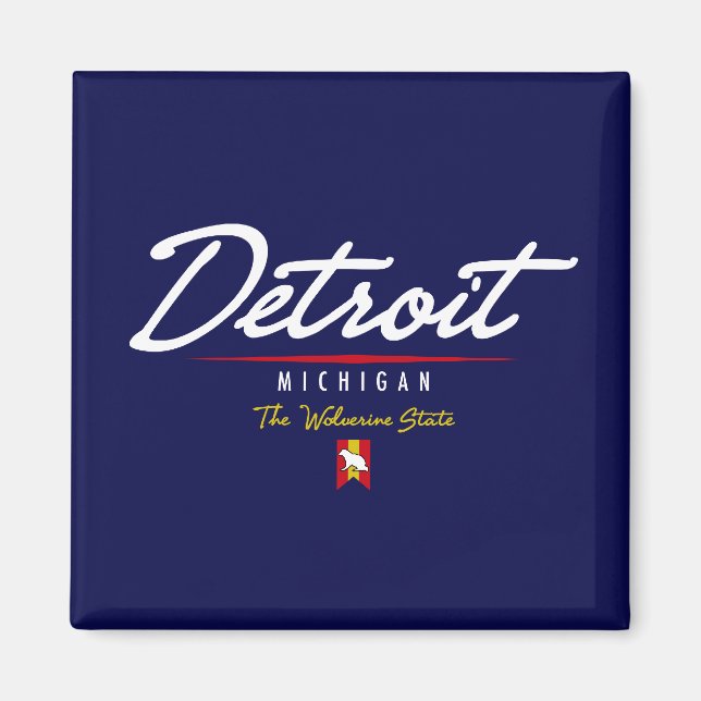 Detroit Script Magnet (Vorne)