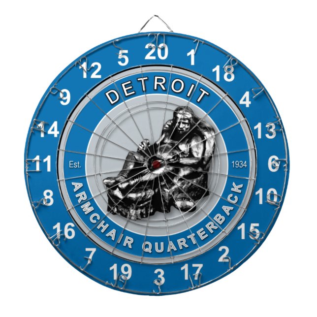 Detroit Sessel Quarterback Football Dartboard Dartscheibe (vorne)