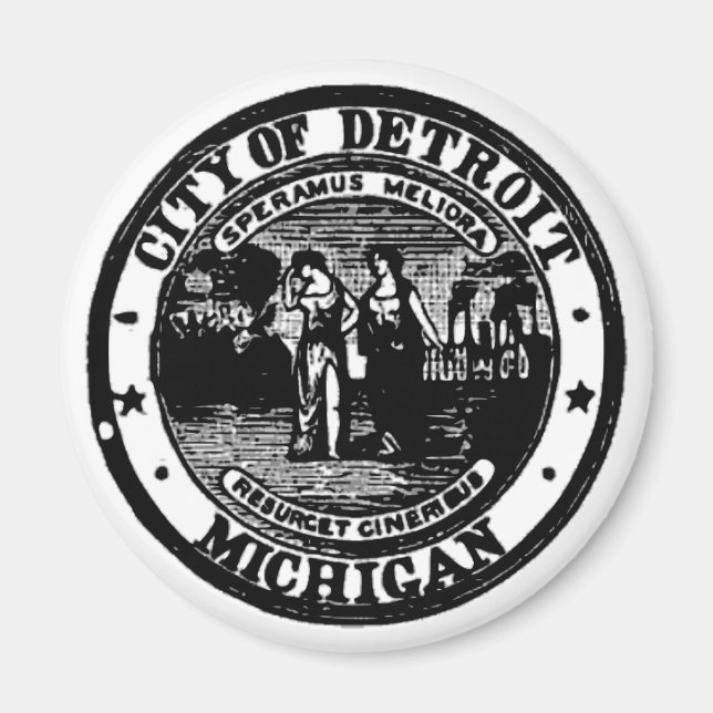Detroit Siegel Magnet (Vorne)