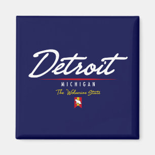Detroit-Skript Magnet