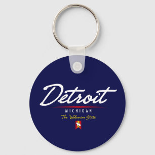 Detroit-Skript Schlüsselanhänger
