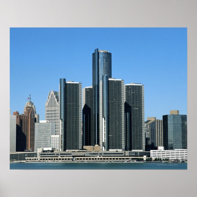 Detroit Skyline 4 Poster (Vorne)