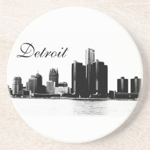 Detroit-Skyline Getränkeuntersetzer