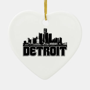 Detroit-Skyline Keramikornament