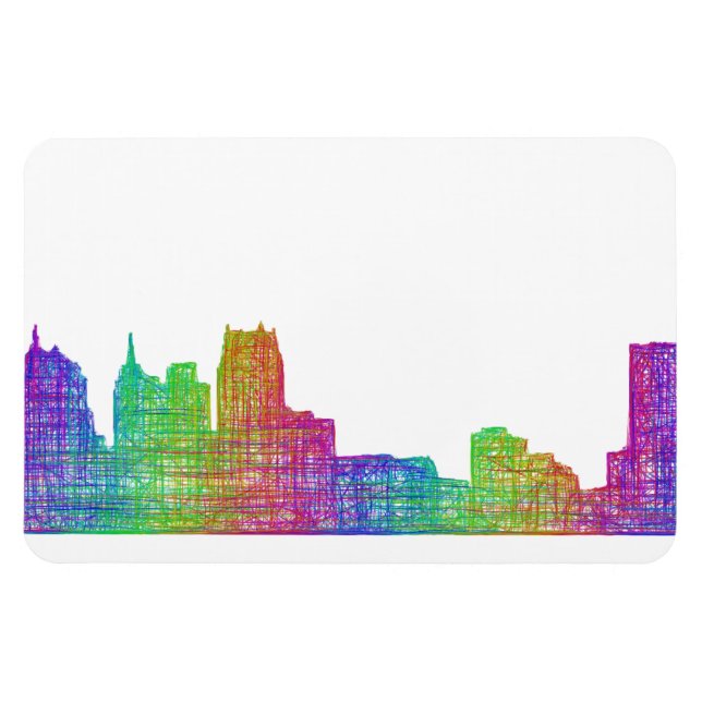 Detroit Skyline Magnet (Horizontal)