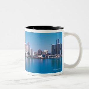 Detroit-Skyline Zweifarbige Tasse