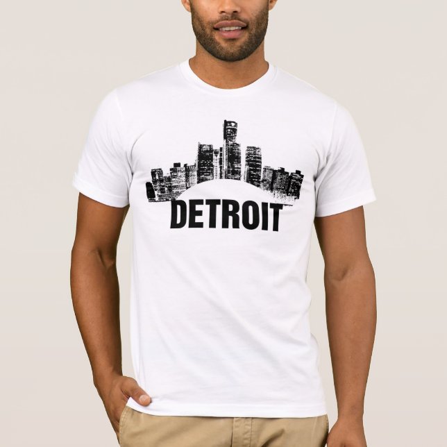 Detroit-Stadt-T-Shirt T-Shirt (Vorderseite)
