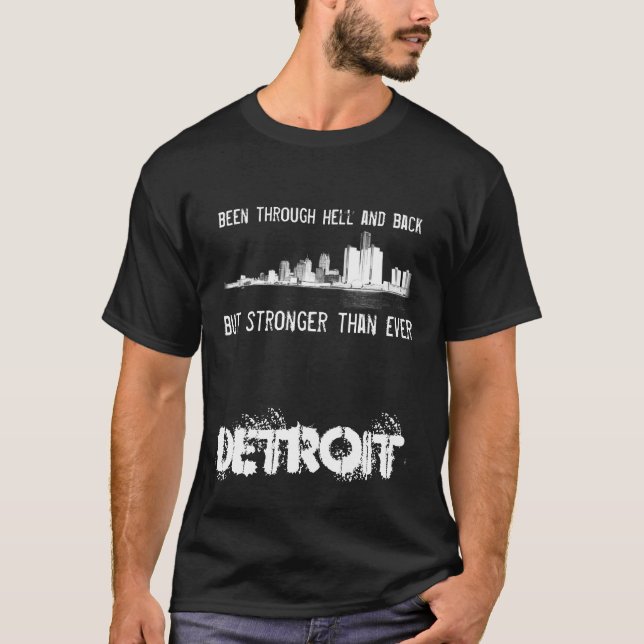 Detroit - stärker als überhaupt - Skyline T-Shirt (Vorderseite)