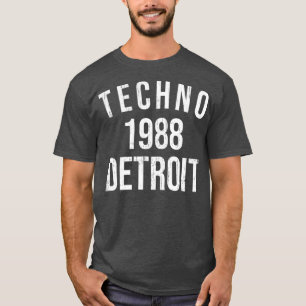 Detroit Techno 1988 - Vintager Retro DJ Dance T-Shirt