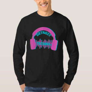 Detroit Techno Kopfhörer Edm Musik Festival Rave T-Shirt