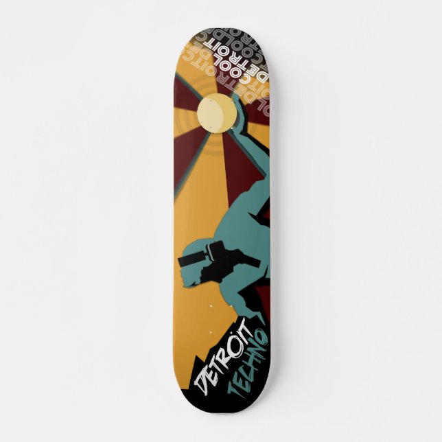 Detroit Techno Skateboard-Plattform durch cooles Skateboard (Vorne)