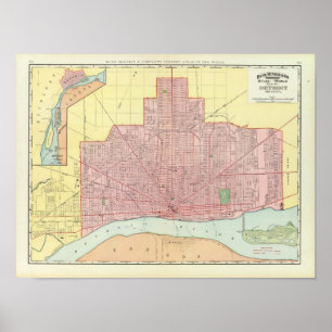 Detroit und Vicinity Poster