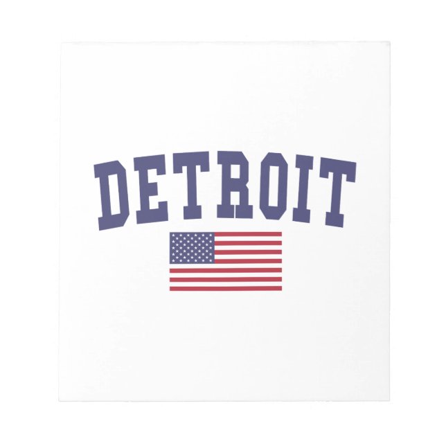 Detroit US-Flagge Notizblock (Vorderseite)