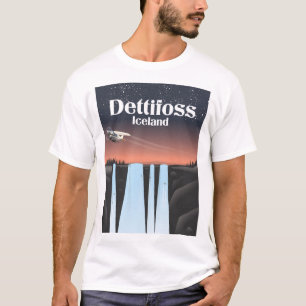 Dettifoss Island Reiseplakat. T-Shirt